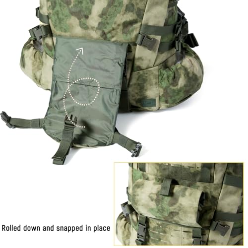 Image of MT Military Army Large Rucksack with Detacheable Assault Backpack Hydration Pack Shoulder Straps and Waist Belt Metal Frame | Detacheable