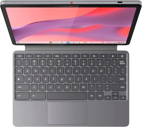Image of Lenovo - Duet 11 Chromebook - 11 inch 2K LCD Touchscreen 2-in-1 Tablet - MediaTek Kompanio 838-4GB RAM - 128GB - eMMC with Keyboard - Luna Gray