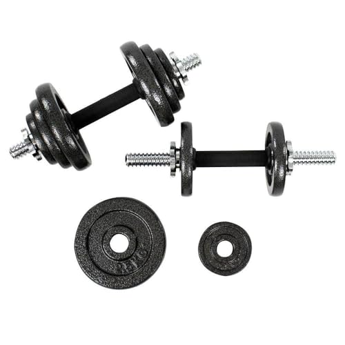 Kit Anilhas + Halteres Gallant Na Maleta 20kg Elite Cromado