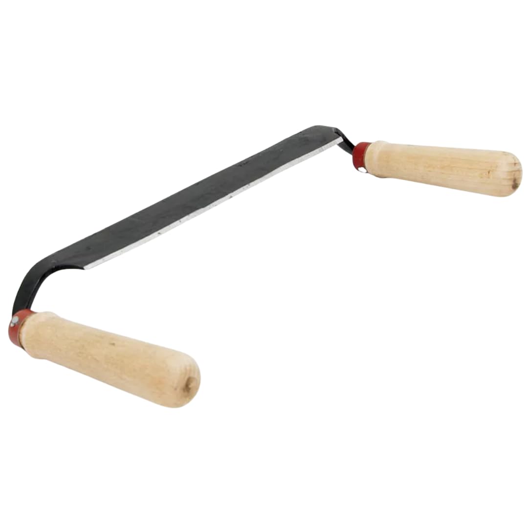 Zugmesser 280 mm – Ziehmesser mit Holzgriffen, Zieheisen für Holzbearbeitung, Handhobel Werkzeug für Schnitzen, Entrinden & Formen