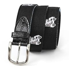 Black Belt With Golf Car Embroidery