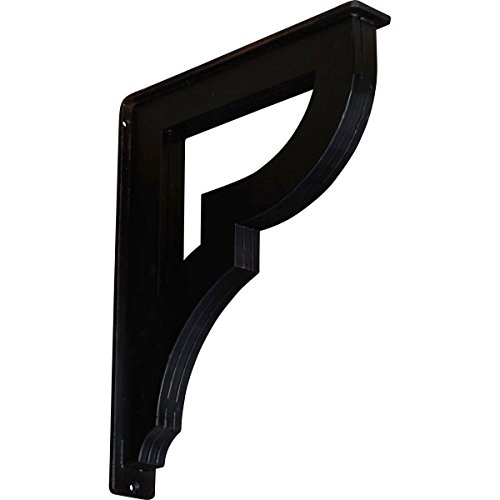 Crazy Clearance Ekena Millwork BKTM02X12X15TBR 2" W x 12" D x 15" H Bradford Wrought Iron Bracket (Triple Center Brace)