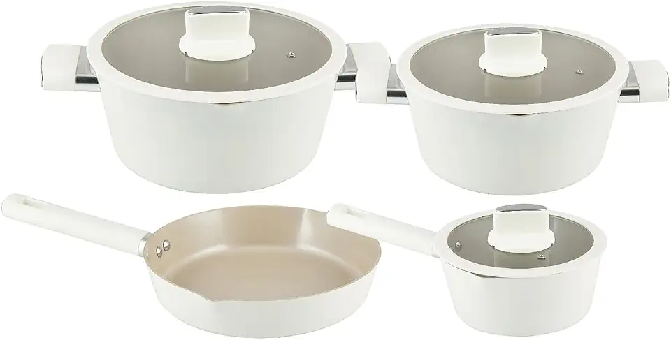 JG PANELAS 4 PCS CHICAGO- BRANCA - INDUCAO E GAS - CASA AMBIENTE