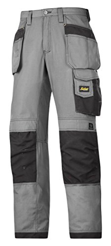 Snickers 32131804108 Size 108 "Rip-Stop" Craftsmen Holster Pocket Trousers - Grey-Black