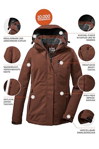 Veste fonctionnelle avec capuche zippée killtec isolante couleur cappucino