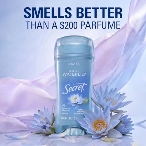 Secret Antiperspirant Deodorant for Women, Cool Waterlily Scent, 2.6 oz | 72HR Sweat & Odor Protection | Clear Gel Formula | pH Balanced & Pro-Hyaluronic Acid | Gentle on Skin | Instant Freshness - image 5