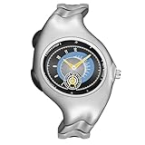 Daniel Gorman Y2K - Orologio da polso da uomo, movimento al quarzo, impermeabile, arte surrealista, orologio da polso al quarzo retrò originale, Giallo, Morden
