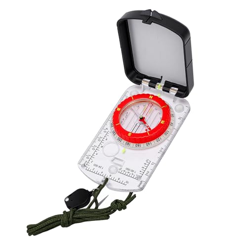 Brújula de supervivencia para senderismo GOWENIC con luz LED y espejo miniatura 5