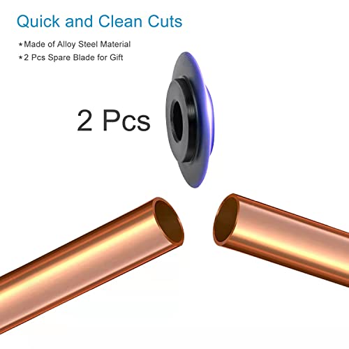 Anmxkoo Pipe Cutter Tool, Professional Tubing Cutter With 2Pcs Spare Blade, Quick And Clean Cuts, 1/8 To 1-1/4 Adjustable Mini Pipe Cutter For Aluminum, Copper, Thin Stainless Steel, Pvc Pipe #TOP3