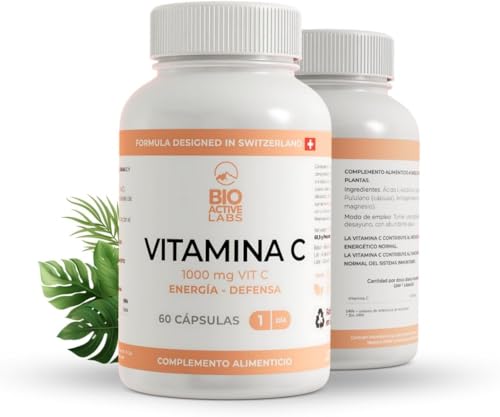 Vitamina C 1000 mg - Suplemento de Vitamina C para Piel y Defensas - Alta Absorción para Inmunidad y Antioxidantes - 60 Cápsulas Veganas Vitamina C 1000 mg - Suplemento de Vitamina C para Piel y Defensas - Alta Absorción para Inmunidad y Antioxidantes - 60 Cápsulas Veganas