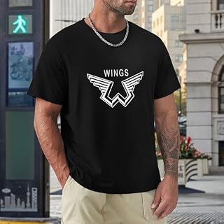 Paul Men's Tee Mccartney Wings Logo The Beatle T-Shirt Black – Image 4