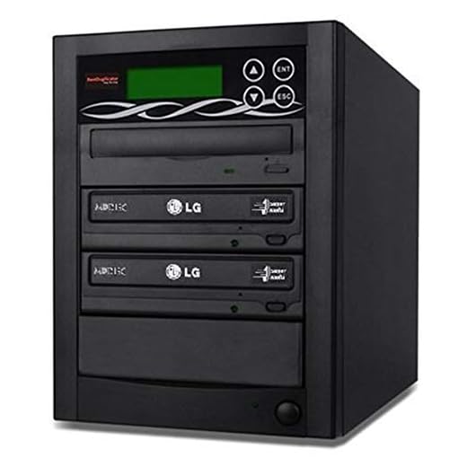 BestDuplicator 2 Target (1 to 2) 24X SATA DVD Duplicator Built-in LG Burner DVD Burner (128MB Buffer) + Free Nero 10 Multimedia Suite Essentials CD/DVD Burner Software - Professional DVD CD Duplication Copier Machine