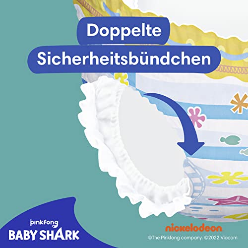 Pampers Splashers Baby Shark Limited Edition 4-5, 11, 9kg-15kg, Einweg-Schwimmwindeln, für sicheren Schutz im Wasser
