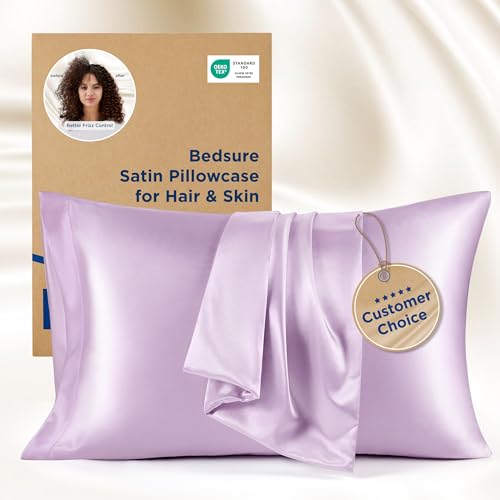 Bedsure Satin Pillowcase 2 Pack Similar to Silk Pillow Cases Standard...