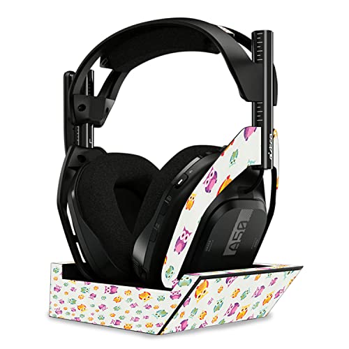 Image of MightySkins Glossy Glitter Skin Compatible with Astro A50 Wireless Headphones + Base Station (Gen 4) - Owls | Protective, Durable High-Gloss Glitter Finish | Easy to Apply | Made in The USA
