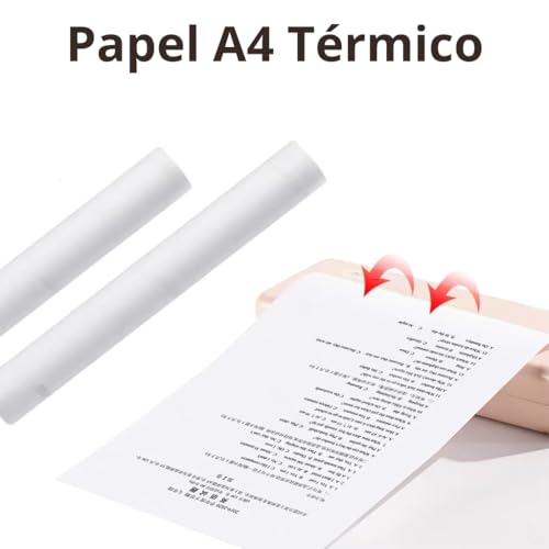 Bobina Papel Térmico A4 50 Folhas Impressora Térmica Bluetooth Arquivo Processo Trabalho Lista Escri