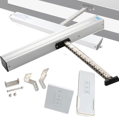 24V Electric Window Opener Actuator with Remote Control & Switch, Low Noise Double Chain, Adjustable Stroke 300-800mm, Ideal for Skylights, Greenhouses & Roof Vents