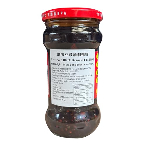 Lao Gan Ma Fermentierte schwarze Sojabohnen in Chiliöl, 280 g