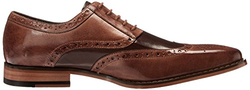 Stacy Adams Men's Tinsley-Wingtip Oxford, Tan/Brown, 11 M Us #TOP5