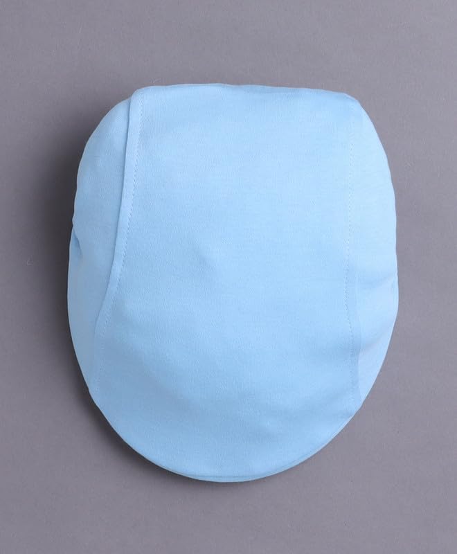 Image of BUMZEE Boys Regular Fit Half Sleeves Collar Neck Cotton Bodysuit & Short Set With Applique Bow Suspender & Cap