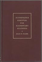 MATHEMATICS ESSENTIAL FOR ELEMENTARY STATISTICS, A SELF TEACHING MANUAL B000VC3X6A Book Cover