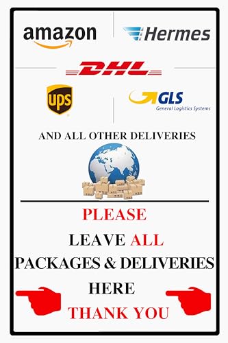 Leave Package Here Bleach Signs, 20 cm x 30 cm Metal Signs