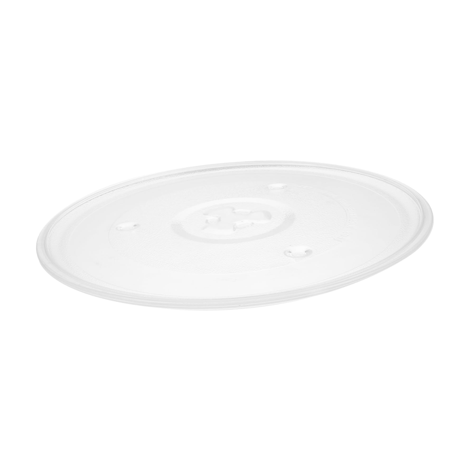 Plato Giratorio Superficie Antideslizante Bandeja Redonda de Vidrio para Microondas de 27cm, Resistente al Calor, Fácil de Limpiar Blanco