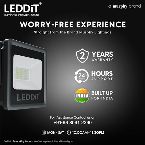 Image of Lumina 50W Waterproof LED Flood Light, IP65 Rated Outdoor Light with 2.5 Year Warranty Pack of 4 (Cool White, BIS Approved)