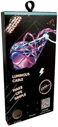 WaGood Led Light Charge Cable Running Flowing Light-UP Flow led USB Data Charger Cable Compatible Phone XS/MAX/XR 8 7 6 5s (Pink)