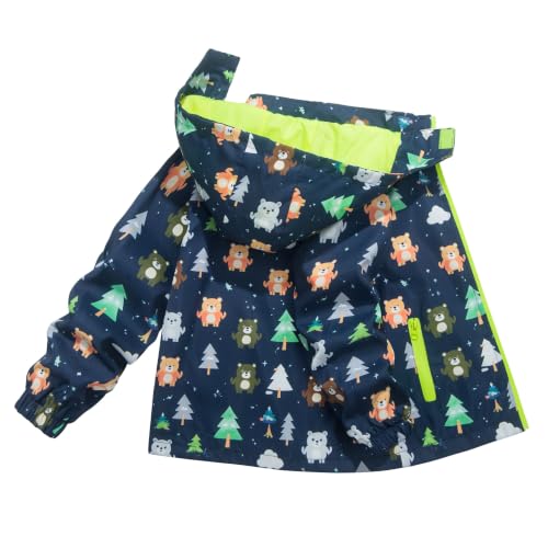 Image of HZXVic Toddler Boys Raincoat Waterproof,Lightweight Kids Rain Poncho Jacket Windbreaker Outwear Coat
