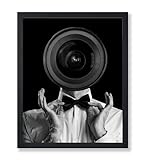 Poster Master Camera Lens Poster - Photographer Print - Gentleman Art - Camera Art - Portrait Art - Surreal Art - Modern Art - Collage Art - Great Living Room or Studio Decor - 11x14 UNFRAMED Wall Art