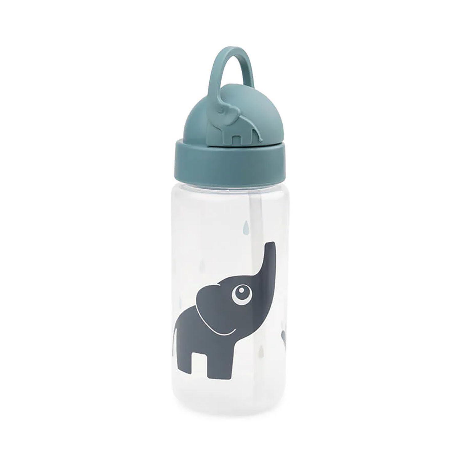 Done by Deer Elphee Drinking Bottle with Straw Blue