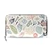 Produktbild Plsdx Bunte Korallen Muschel Lange Pass Kupplung Geldbörsen Reißverschluss Brieftasche Fall Handtasche Geld Organizer Tasche Kreditkarteninhaber Für Dame Frauen Mädchen Männer Reise Geschenk