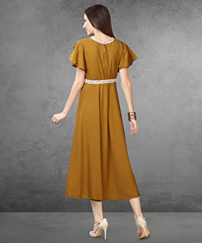 Image of QIQI Women's Crepe A-Line Maxi Casual Dress