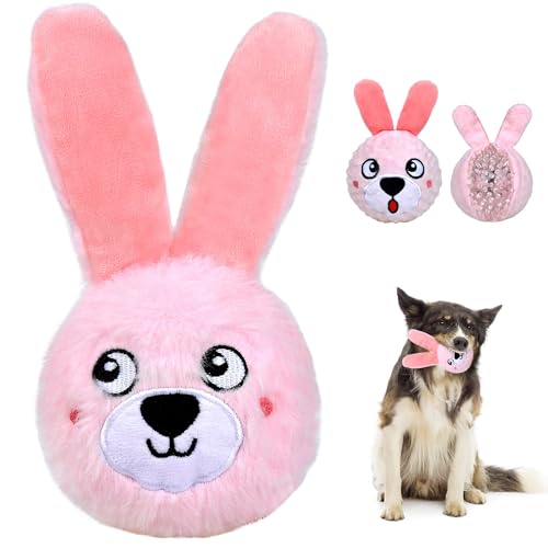 Fida Squeaky Dog Toys for Aggressive Chewers, 3 in 1, Tough Dog Ball