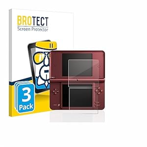 BROTECT Schutzglas für Nintendo DSi XL (3 Stück)
