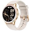 TOOBUR Smart Watch for Women, 40mm HD Smartwatch, Compatible with Android & iOS, Answer/Make Calls, Fitness Watch with Step/Calorie/HR Tracker, IP68, Gorgeous & Comfy, Gift for Lady, Beige