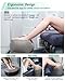 JefDiee Inflatable Foot Rest Pillow, Kids Airplane Bed, Adjustable 3 Layers Height Leg Rest Pillow, Airplane Travel Essentials Great for Office, Home, Trains, Cars