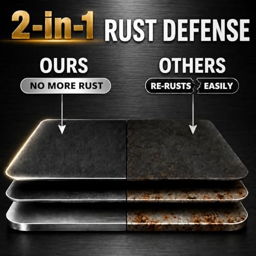 Image of DWIL High-Flow Rust Converter for Metal, ๐ฎ ๐ถ๐ป ๐ญ Water-Based Rust Reformer and Primer, Low Odor Anti-Rust Coating for Car Chassis, Truck Frame, Fence, Railing, Tools and Equipment, Black, 16 oz