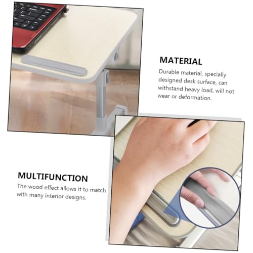 Bureau pliable pour ordinateur portable réglable en hauteur table compacte lit - 5