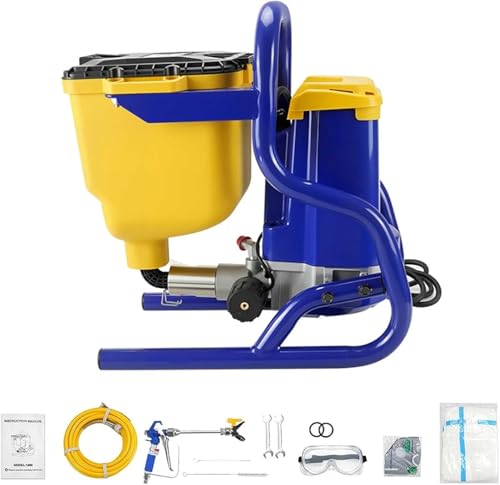 GYKOZY Airless-Spritzsystem, 850-W-Hochleistungsspritzpistole, 4,5-Liter-Farbbehälter, Spritzleistung 2,1 Liter/Minute, geeignet für Wandfarbe, Latexfarbe, Lack und Farbpigmente