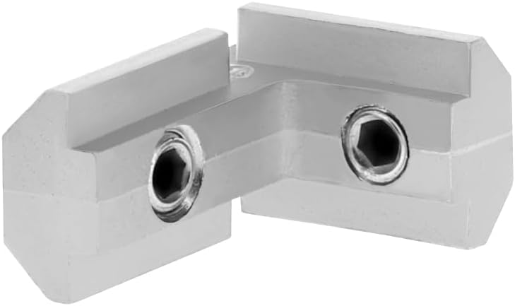 8020, 33440, 10 and 25 Series 80/20 L Shaped Bracket Interior Inside Corner Connector with Set Screws for Aluminum Extrusion Profile, Inside to Inside (15)