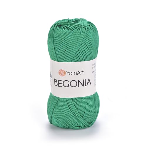 Image of YarnArt Begonia 100% Cotton, Pure Premium Soft Cotton for Knitting Crochet and Amigurumi, shiny colors 1.76 Oz (50g) / 185 Yrds (169m) (6334)