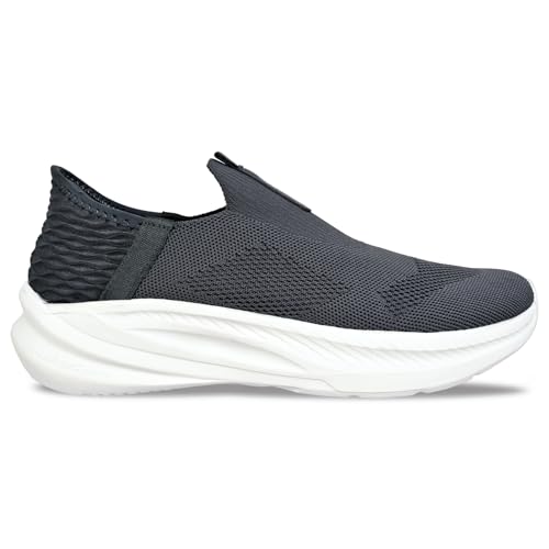 Image of Men's Mesh Slip On Walking Shoes Breathable Lightweight Non-Slip EVA Sole Grey Black