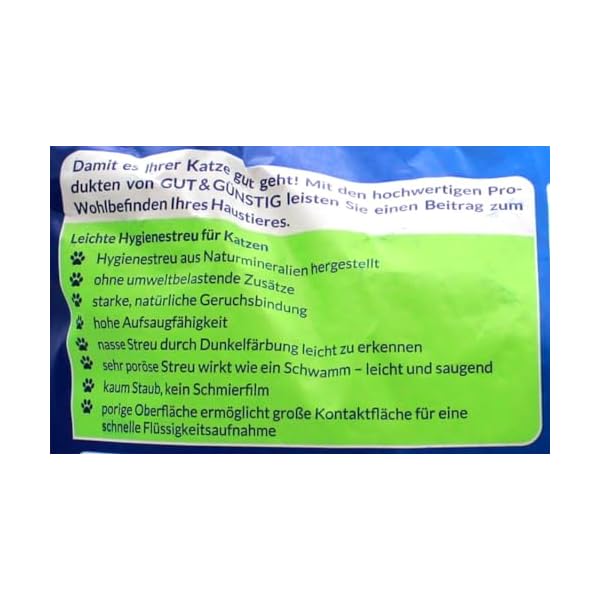 Gut & Günstig Hygiene Streu Katzenstreu Nicht klumpend, (1 x 20 l) – Bild 4
