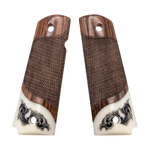 1911 Grips Full Size – Premium Rosewood with Faux Ivory