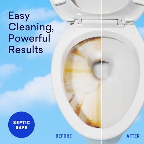 Image of BLUELAND 100% Plastic Free Toilet Bowl Cleaner Tablets Set, Lemon Cedar