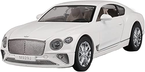 Image of Compatible for 1 /24 Bentley Continental GT Model Car Alloy Diecast Toy Car Collectible Pull Back Toy Vehicles with Sound and Light Door Can Be Opened for Girls Boys Gift-White