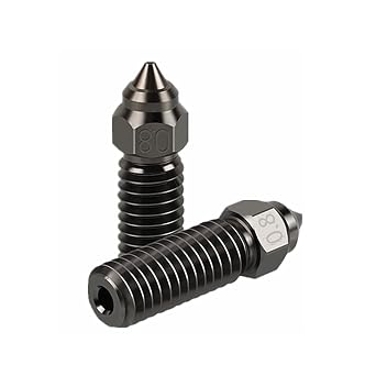 2 Pack High-Speed Printing Hardened Steel Nozzle for Creality K1/K1 Max 3D Printers..0.8mm