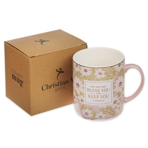 Image of Christian Art Gifts Bless You and Keep You Ceramic Coffee Mug for Women